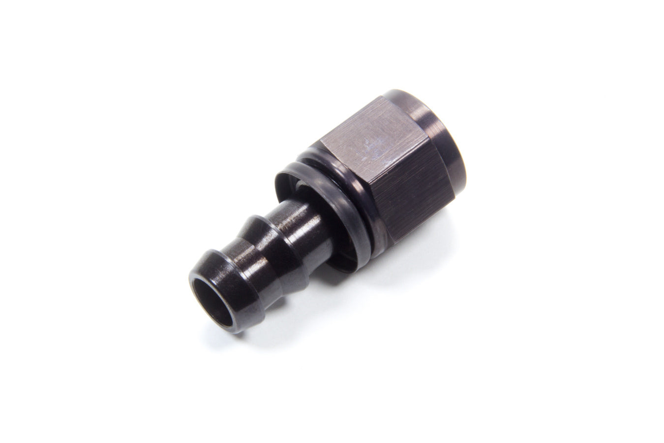 AEROQUIP FCL1513 #8 Straight Socketless Hose End Fitting, Aluminum, Black Anodized