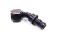 Aeroquip FCL1523 #8 45 Degree Socketless Fitting with 8 AN Hose Barb to 8 AN Female, Aluminum, Black Anodized