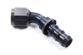 AEROQUIP FCL1524 #10 45 Degree Socketless Fitting with Aluminum Black Anodized Finish