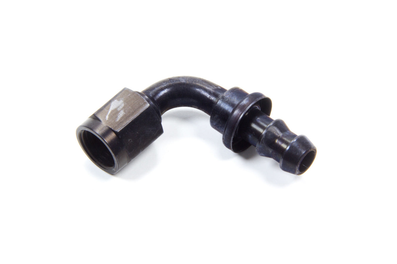 Aeroquip FCL1532 #6 90 Degree Socketless Hose End Fitting Aluminum Black Anodized