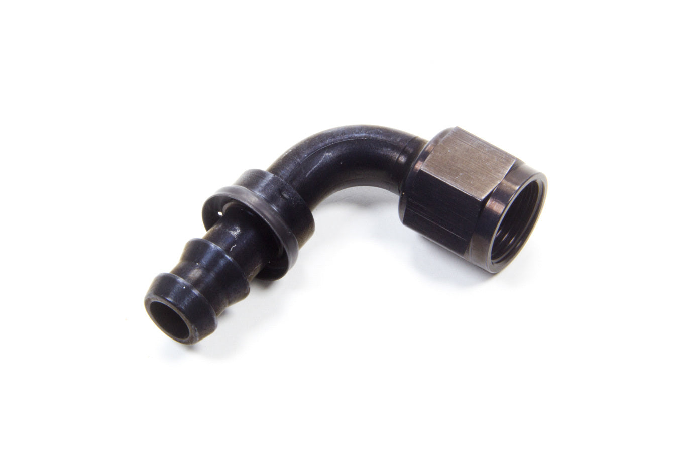 AEROQUIP FCL1533 #8 90 Degree Socketless Fitting with Aluminum Black Anodized Finish