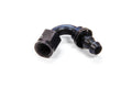 AEROQUIP FCL1542 #6 120 Degree Socketless Hose End Fitting with 6 AN Male and 6 AN Hose Barb, Aluminum, Black Anodized