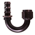Aeroquip FCL1562 #6 180 Degree Socketless Hose End Fitting, Aluminum Black Anodized