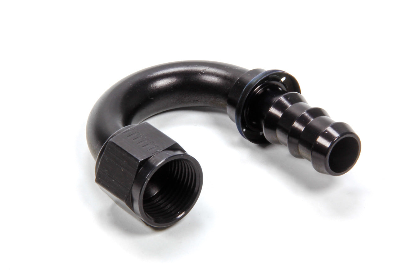 AeroQuip FCL1564 #10 180 Degree Socketless Hose End Fitting Aluminum Black Anodized
