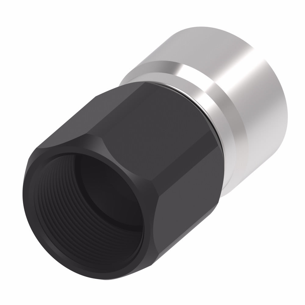 AEROQUIP FCL4213 StreetLite 8 AN Hose End Crimp Fitting Straight Aluminum Black and Silver