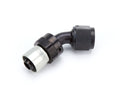 Aeroquip FCL4223 8AN StreetLite 45-Degree Hose End Fitting with Swivel Aluminum Black and Silver Anodized