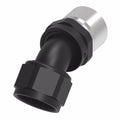 Aeroquip FCL4226 16AN StreetLite 45-Degree Fitting with Swivel Aluminum Black Anodized