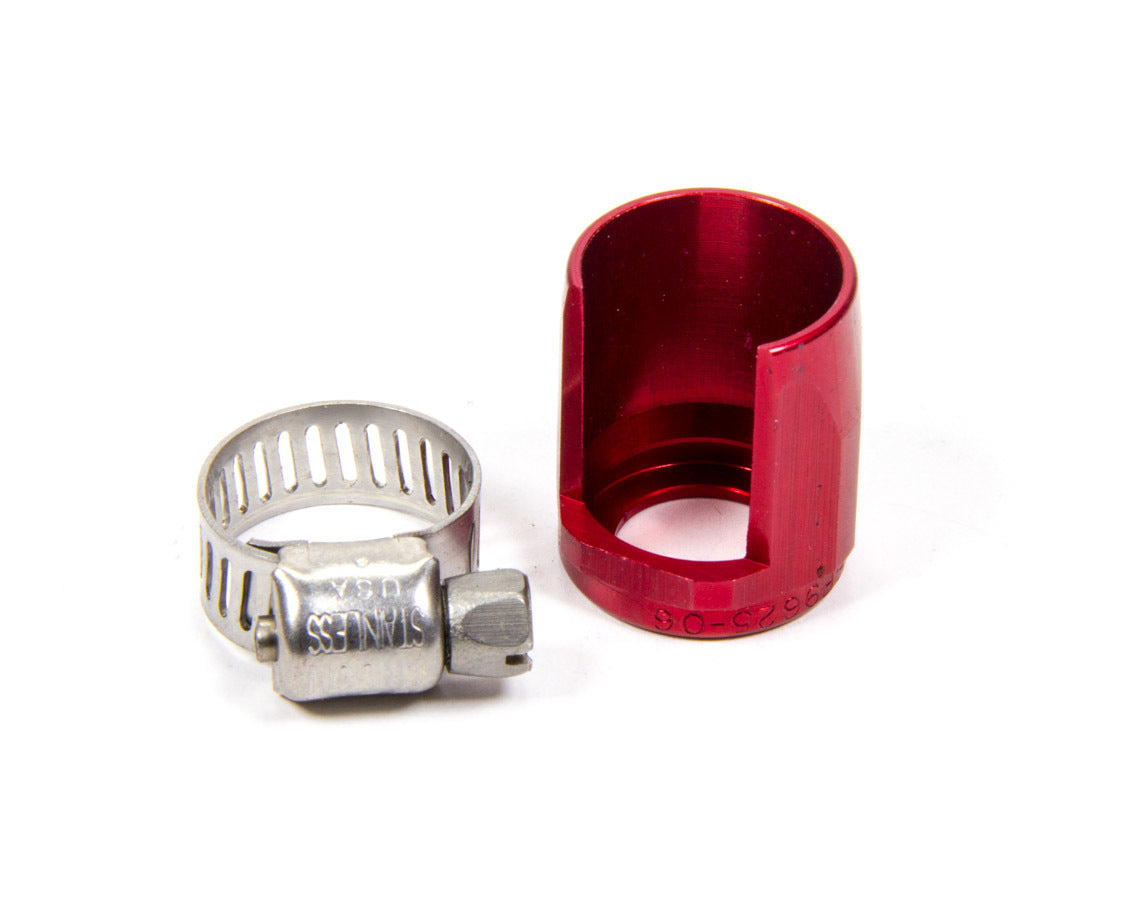 Aeroquip FCM1002 Pro Clamp #6 Worm Gear Aluminum Hose Clamp with Hex Drive, Red Anodized Finish