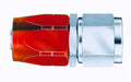 Aeroquip FCM1011 #4 Straight Hose End Fitting for 4 AN AQP/Startlite Hose, Aluminum and Steel, Red Anodized and Silver Finish