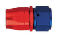 Aeroquip FCM1017 #20 Straight Hose End with AQP/Startlite Fitting, Aluminum, Blue and Red Anodized