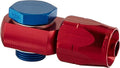 Aeroquip FCM1066 #6 Banjo Hose End Fitting, 6AN to 9/16-24 Inch Thread, Aluminum Blue/Red Anodized