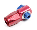 Aeroquip FCM1067 #6 Banjo Hose End, Straight, 6 AN to 12 mm x 1.50 Banjo, Aluminum Blue and Red Anodized