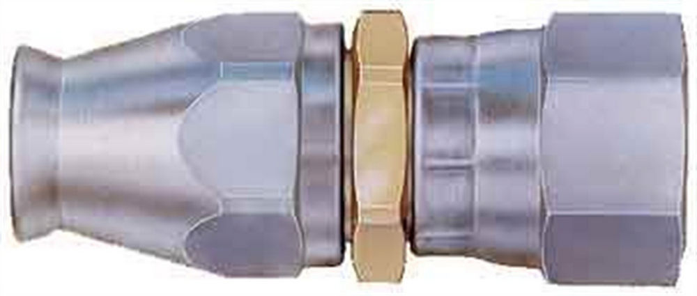 AEROQUIP FCM1101 PTFE Racing Hose Fitting, 4AN Male to 4AN Female, Steel, Natural Finish