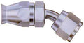 AEROQUIP FCM1110 45 Degree PTFE Racing Hose End, 3 AN Male to 3 AN Female, Steel, Natural Finish