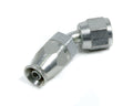 AEROQUIP FCM1111 45 Degree PTFE Racing Hose Fitting with 4 AN Female End, Steel, Natural Finish