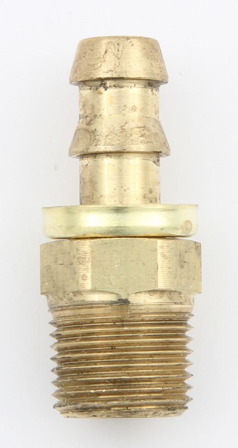 AEROQUIP FCM1202 Hose End Fitting, 6 AN to 3/8 in NPT Male, Brass, Straight Socketless Design