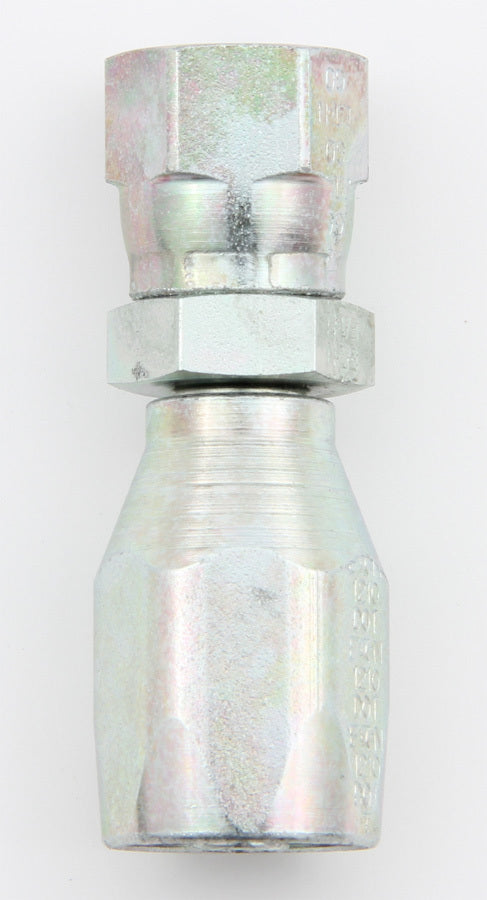 Aeroquip FCM1302 High Pressure Hose End Fitting, 6 AN, Straight, Steel, Natural Finish