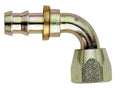Aeroquip FCM1443 #8 90 Degree Swivel Hose End Fitting with Steel Socketless Barb