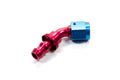 Aeroquip FCM1522 #6 45 Degree Socketless Fitting for 6 AN Hose Barb to Female Aluminum Blue / Red Anodized