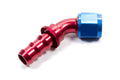 Aeroquip FCM1524 #10 45 Degree Socketless Hose End with 10 AN Female Barb Aluminum Blue Red Anodized