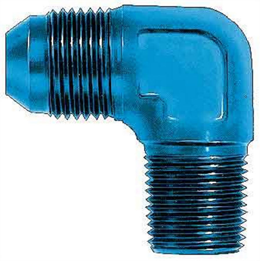 Aeroquip FCM2040 90 Degree Aluminum Fitting with 12 AN Male to 3/4 Inch NPT Male Adapter