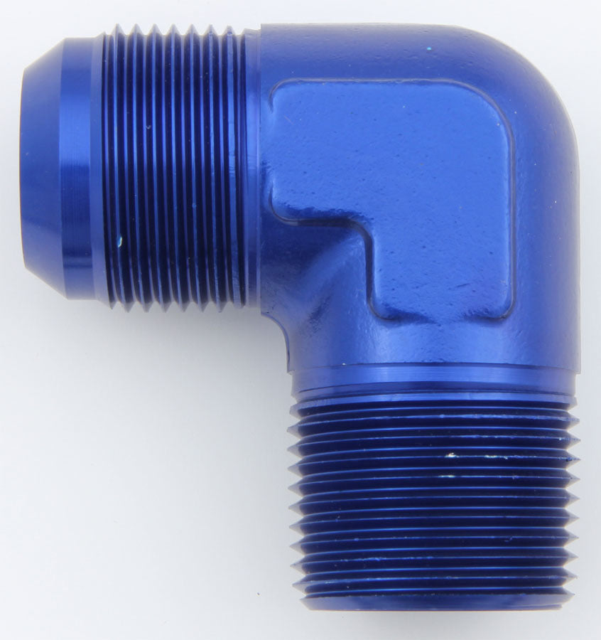Aeroquip FCM2041 90 Degree 16 AN Male to 1 Inch NPT Male Aluminum Adapter, Blue Anodized