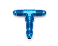 Aeroquip FCM2091 Bulkhead Tee Fitting, 4 AN Male to 4 AN Male to 4 AN Male, Aluminum, Blue Anodized