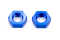 Aeroquip FCM2099 Aluminum Bulkhead Fitting Nut for 4 AN Lines, Blue Anodized, Pair