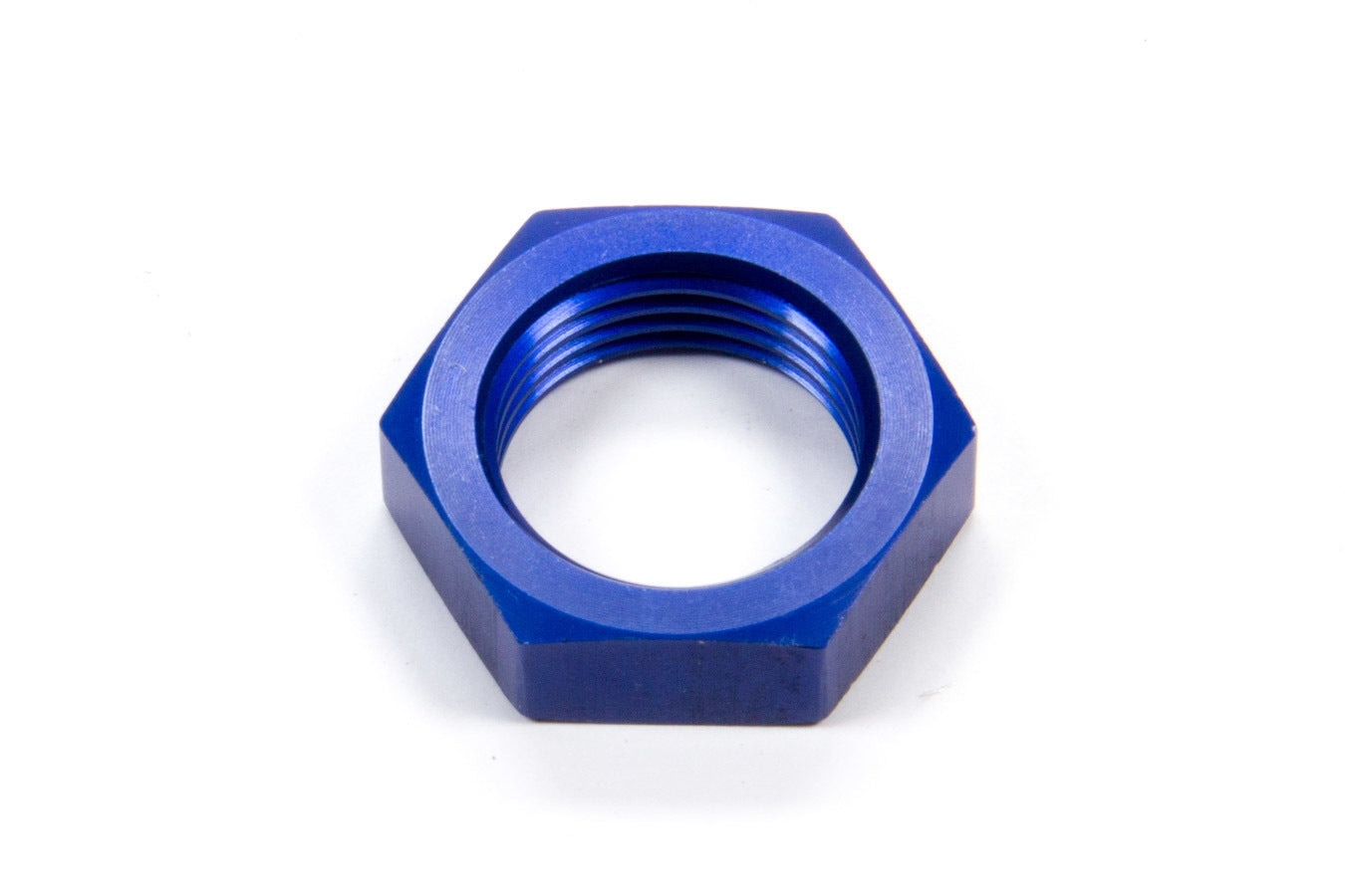 AEROQUIP FCM2103 Aluminum Bulkhead Fitting Nut, 8 AN Blue Anodized Locknut
