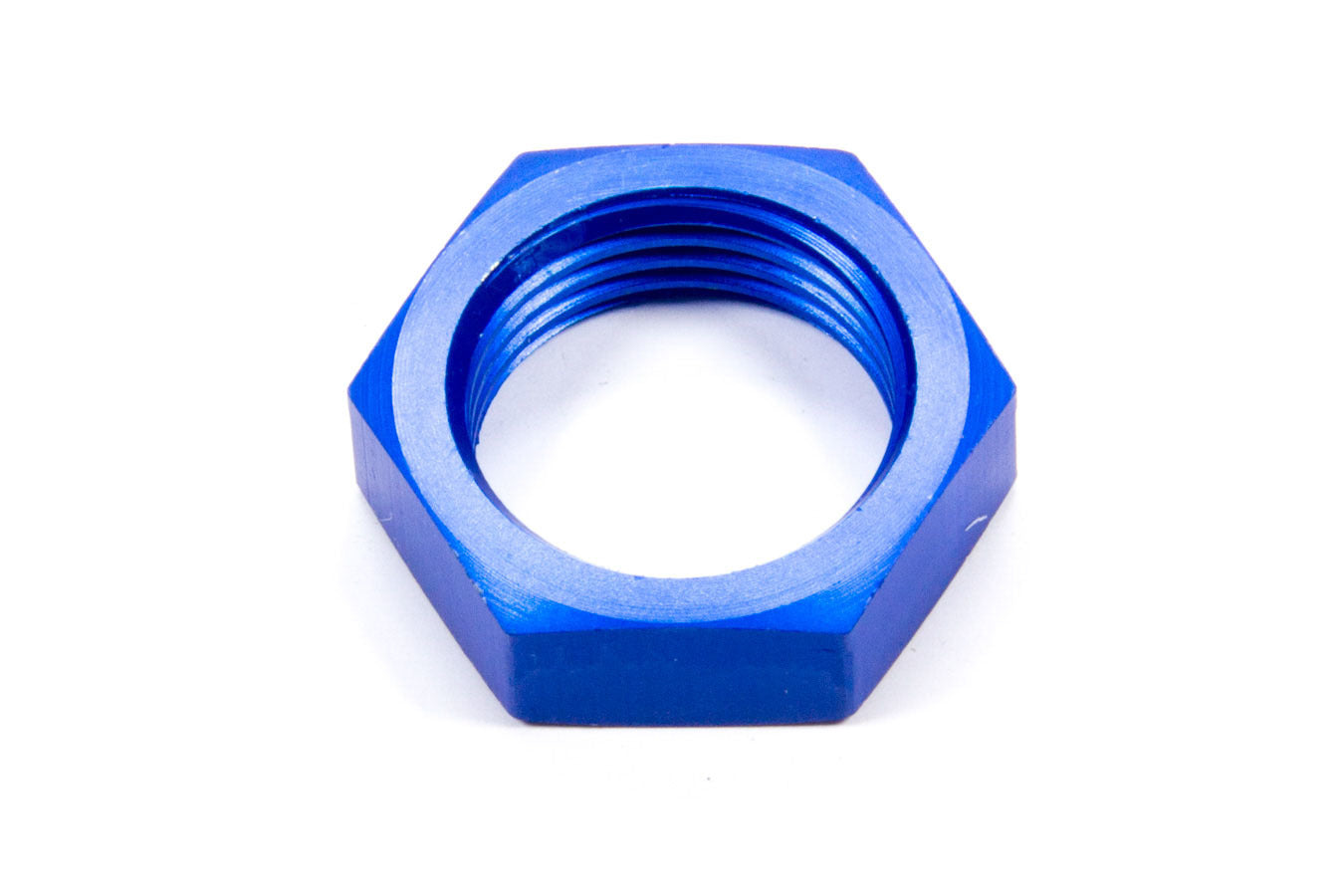 Aeroquip FCM2104 Aluminum Bulkhead Fitting Nut for 10 AN Lines, Blue Anodized