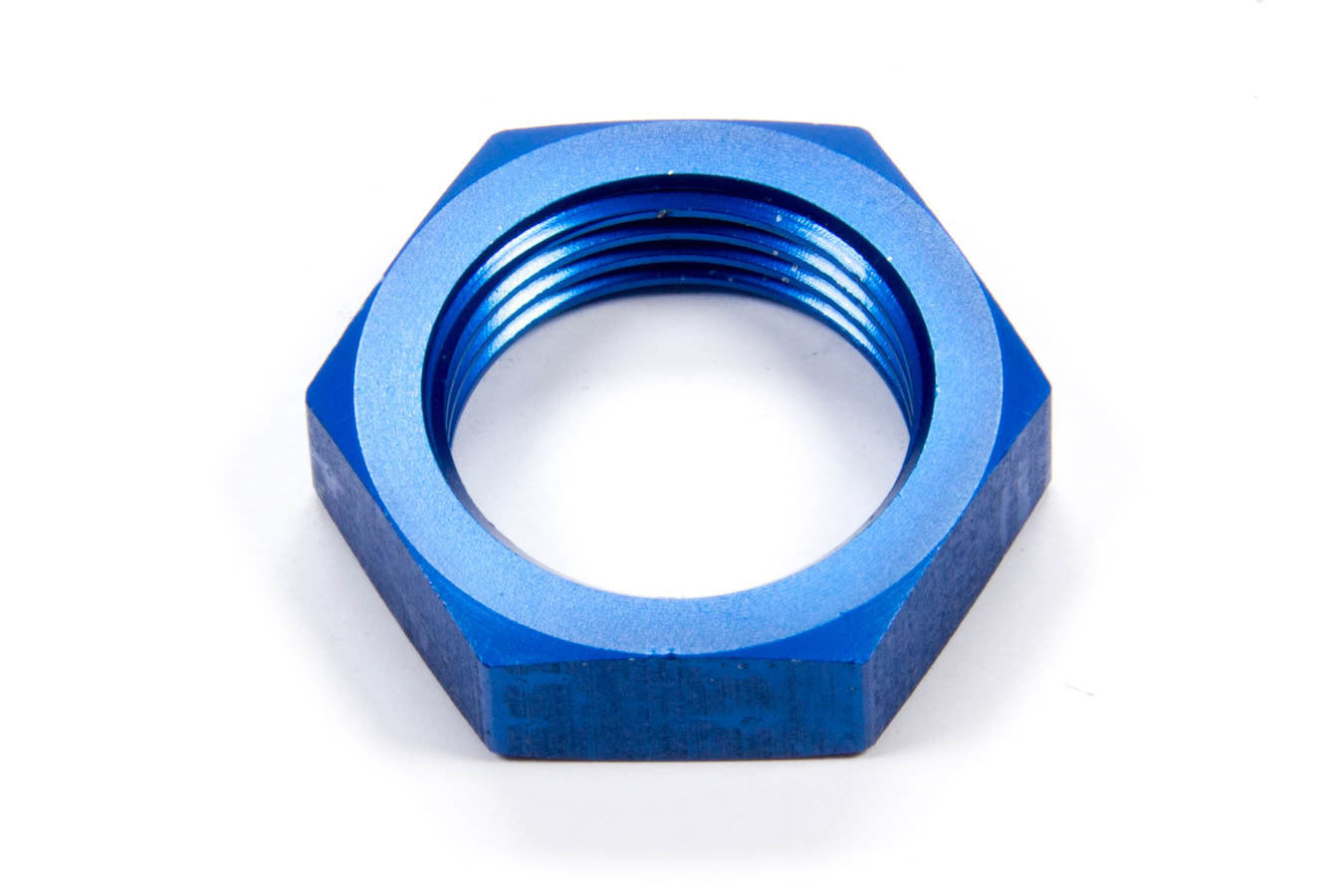 Aeroquip FCM2105 Aluminum 12 AN Bulkhead Fitting Nut with Blue Anodized Finish