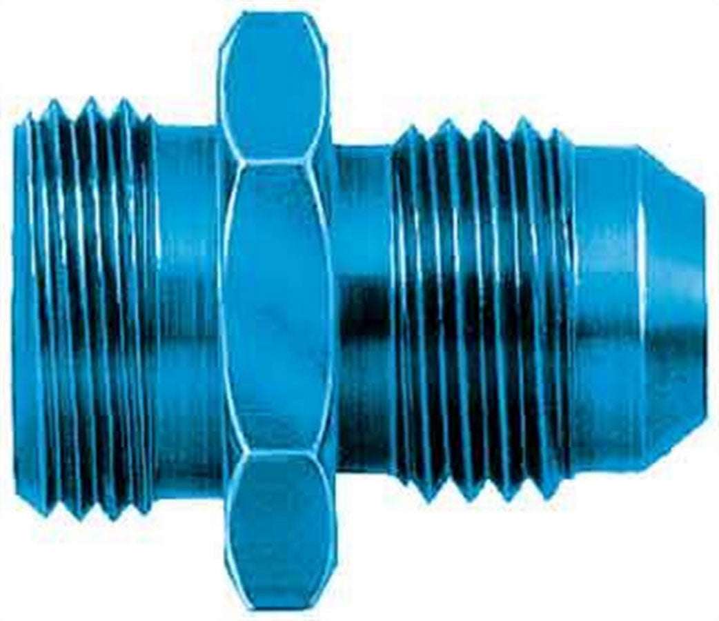 Aeroquip FCM2112 Straight 6AN Male to 5/8-20 Inch Male Aluminum Adapter, Blue Anodized