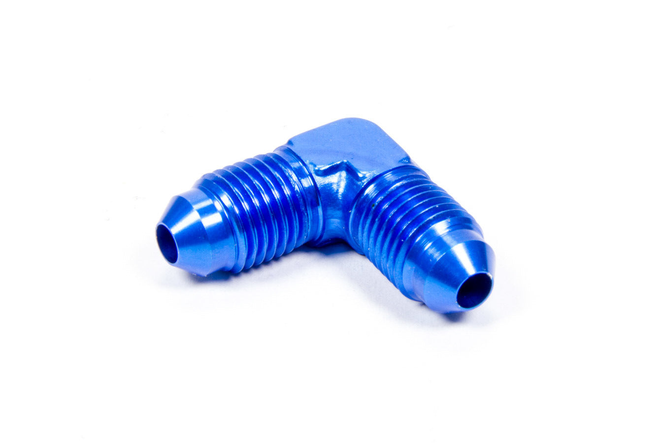 AEROQUIP FCM2119 Alum 4AN 90 Degree Elbow Union Adapter, Blue Anodized Aluminum