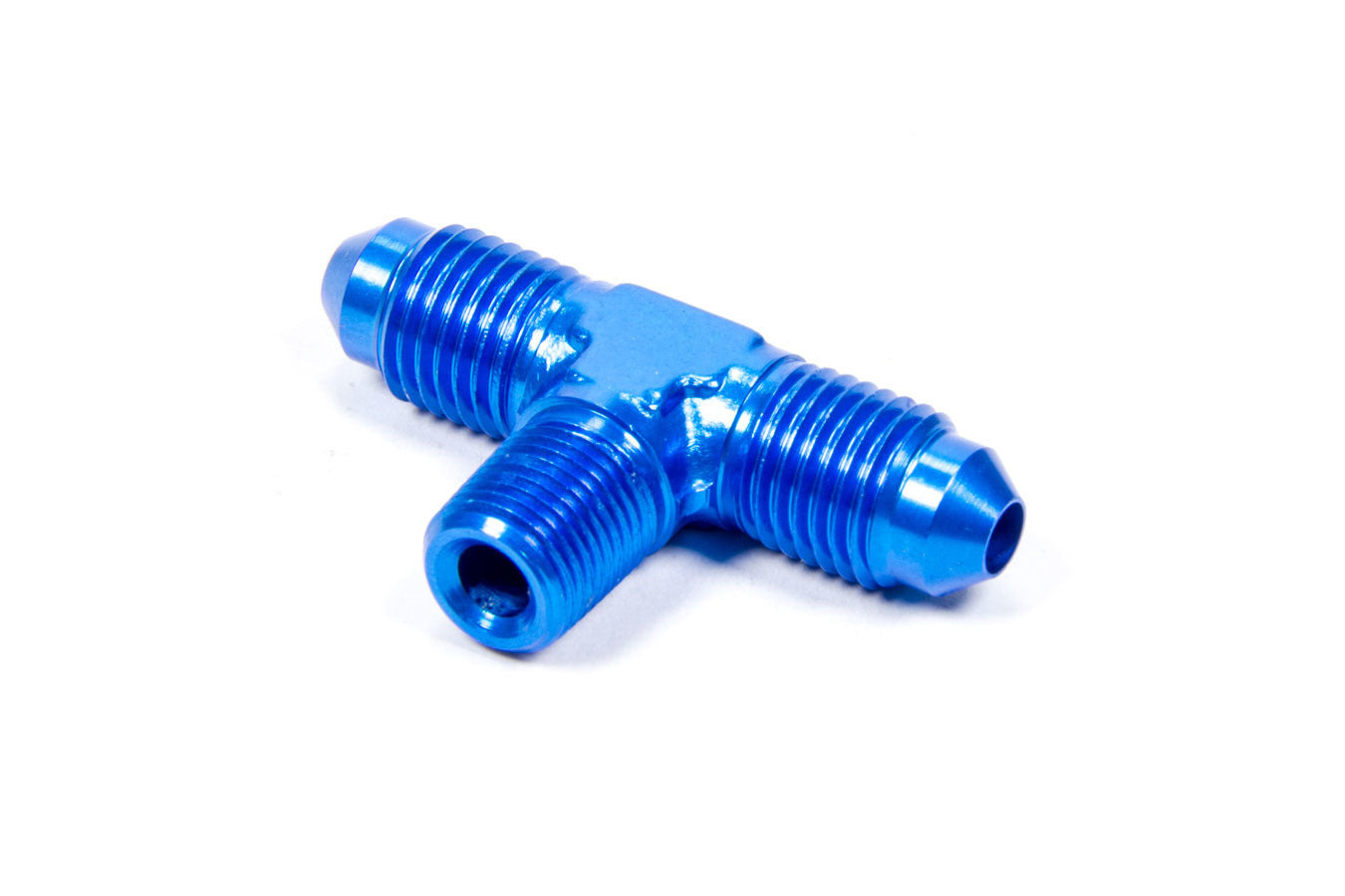 Aeroquip FCM2121 Aluminum #4 Male Branch Tee Fitting with 4 AN Male and 1/8 Inch NPT Male Ports