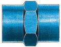Aeroquip FCM2130 1/4 Inch Aluminum Pipe Coupler Fitting, Straight, Blue Anodized