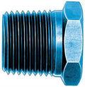 AEROQUIP FCM2139 1/2 Inch to 3/8 Inch Aluminum Pipe Bushing with Blue Anodized Finish