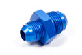 AEROQUIP FCM2163 #10 Flare to #8 Flare Straight Adapter, Aluminum Blue Anodized