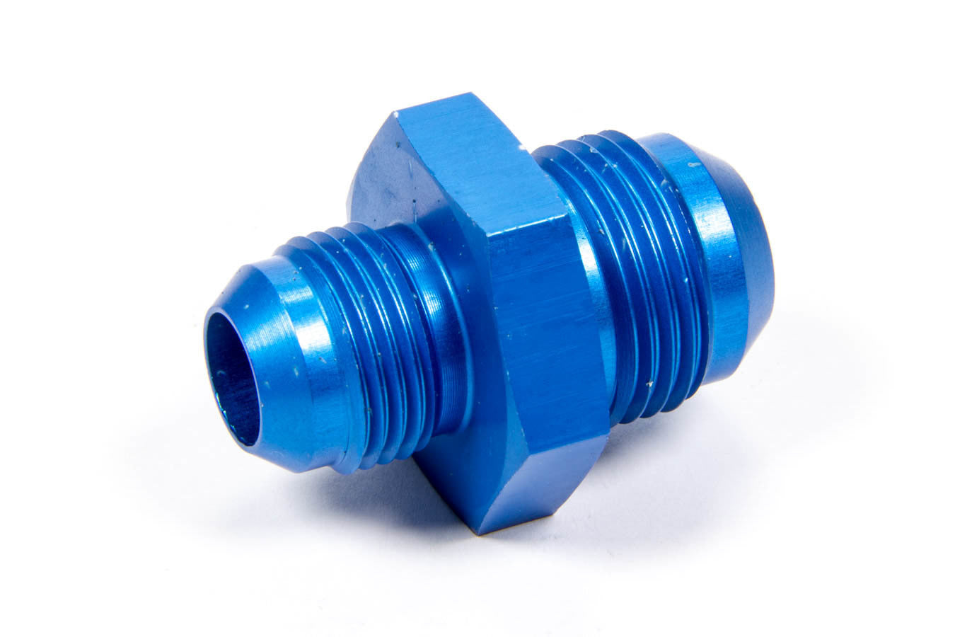 AEROQUIP FCM2167 Straight 12 AN Male to 10 AN Male Aluminum Adapter with Blue Anodized Finish