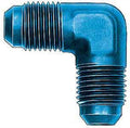 Aeroquip FCM2186 #3 Flare 90 Degree Elbow Union Aluminum Blue Anodized