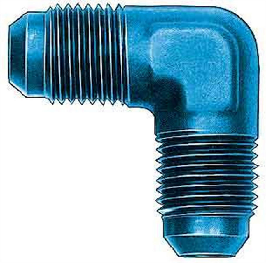 Aeroquip FCM2186 #3 Flare 90 Degree Elbow Union Aluminum Blue Anodized