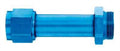 Aeroquip FCM2192 Carburetor Inlet Fitting, 8 AN Female to 7/8-20 in Male, Aluminum, Blue Anodized