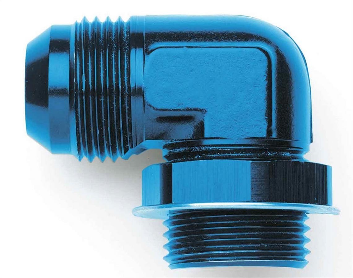 AEROQUIP FCM2263 #12 90 Degree ORB Fitting Low Profile Aluminum Blue Anodized