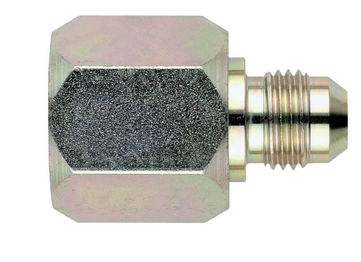 AEROQUIP FCM2409 #8 to #4 Reducer Steel Adapter, Straight, Zinc Plated