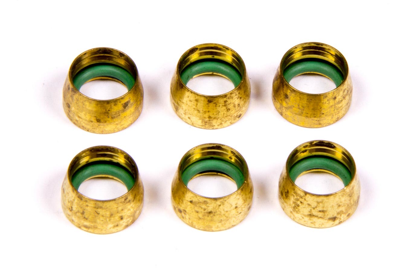 Aeroquip FCM2430 -6 AN Brass Compression Ferrule Replacement Sleeves Set of 6