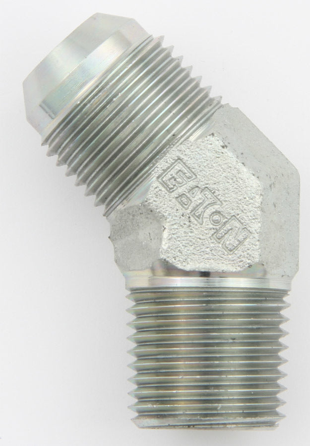 Aeroquip FCM2594 45 Degree Male Elbow Fitting with 10 AN to 1/2 Inch NPT Steel