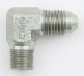AEROQUIP FCM2611 90 Degree Male Elbow Fitting, 4 AN Male to 1/8 Inch NPT Male, Steel, Zinc Plated