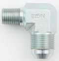 AEROQUIP FCM2617 90 Degree Male Elbow Fitting for 8 AN to 1/4 in NPT Steel, Zinc Plated