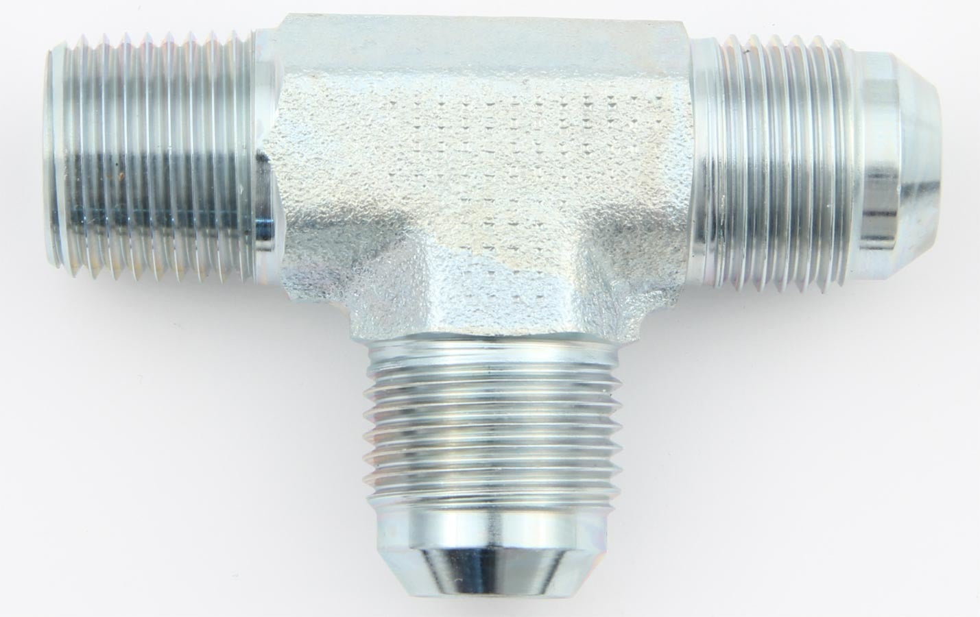 AEROQUIP FCM2708 Male Run Tee Steel Fitting with 10 AN Male and 1/2 Inch NPT Male Thread