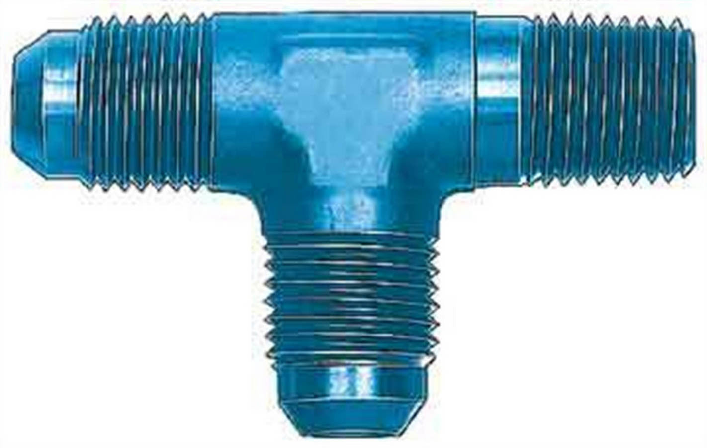 AEROQUIP FCM2714 Male Run Tee Aluminum 3 AN Male to 1/8 Inch NPT Male Blue Anodized