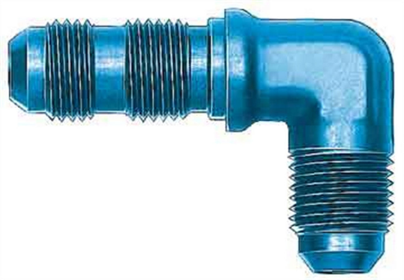 AEROQUIP FCM2799 Aluminum 90 Degree Bulkhead Union with 3 AN Male Fittings